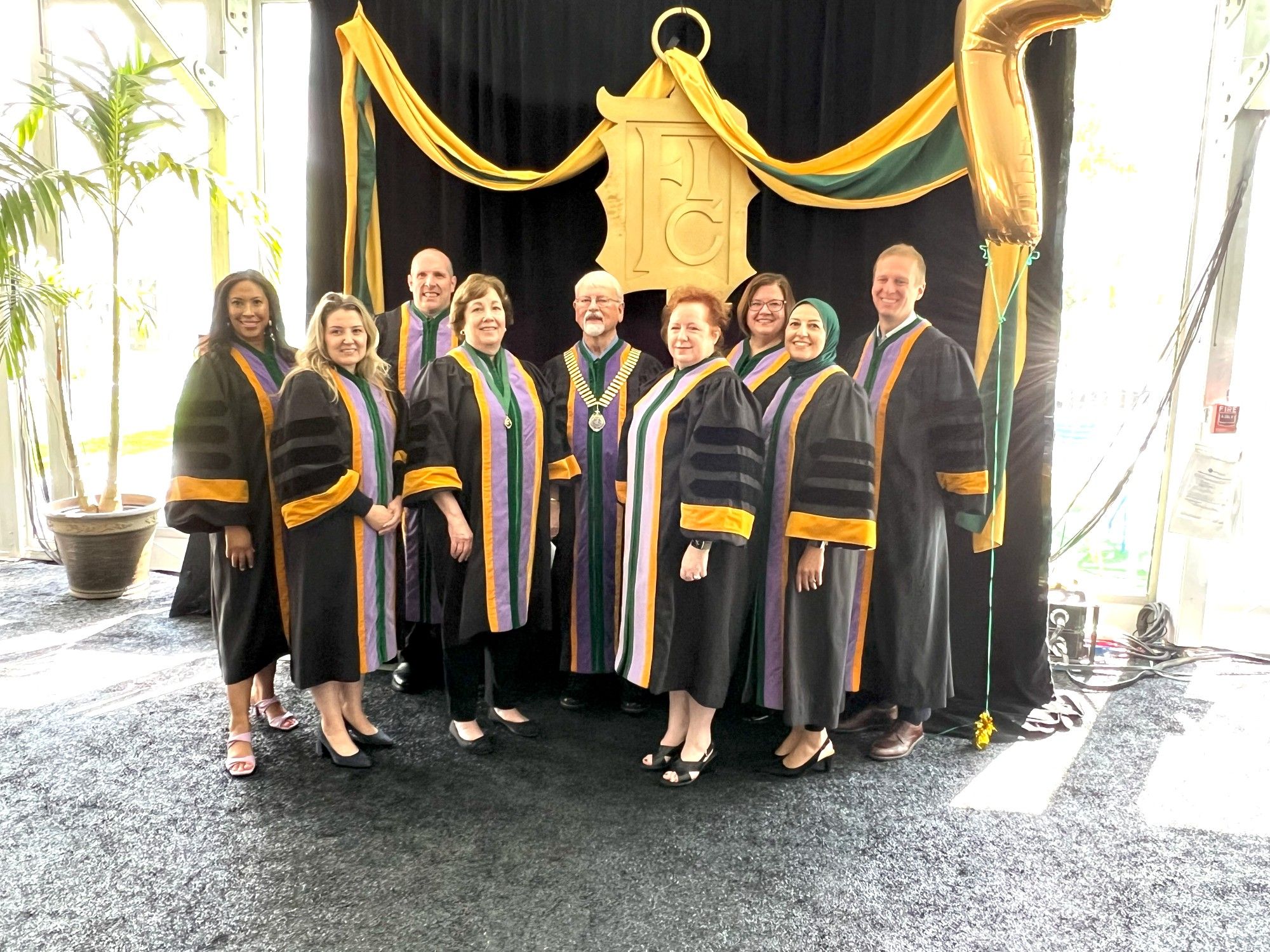 Dr. El-Refai with fellow inductees at the International College of Dentists ceremony in 2023